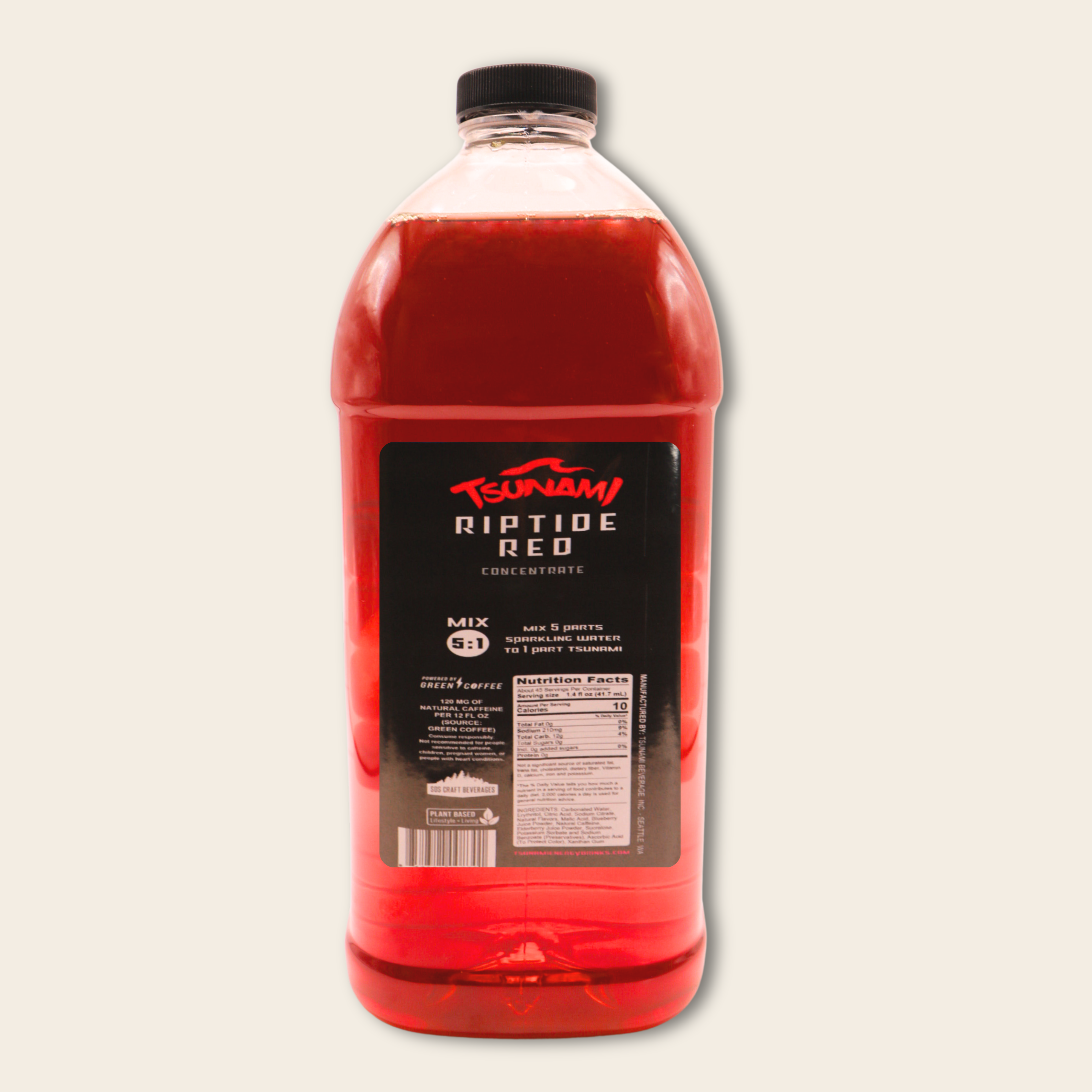 Riptide Red Tsunami Energy Drink Jug | Cafe Elite Coffee Company